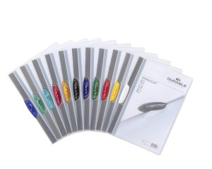 KLEMMAPPE A4 DURABLE TRANSP. MAX 30 ARK ASS. 25 STK/PK