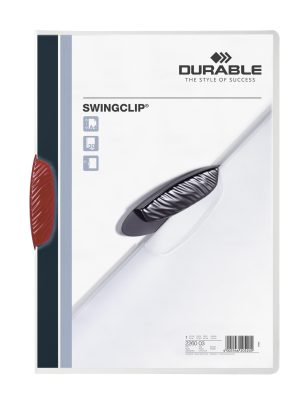 Klemmappe swingclip® 30 a4 transparentKlemmappe i transparent plast med farvet plastclip, kan rumme op til 30 A4 sider