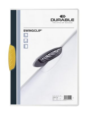 Klemmappe swingclip® 30 a4 transparentKlemmappe i transparent plast med farvet plastclip, kan rumme op til 30 A4 sider