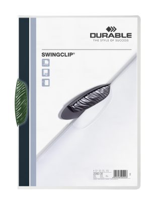 Klemmappe swingclip® 30 a4 transparentKlemmappe i transparent plast med farvet plastclip, kan rumme op til 30 A4 sider