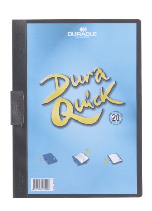 Duraquick®Klemmappe i pp-plast med transparent forside,  for op til 30 A4 ark.