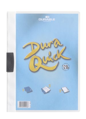 Duraquick®Klemmappe i pp-plast med transparent forside,  for op til 30 A4 ark.