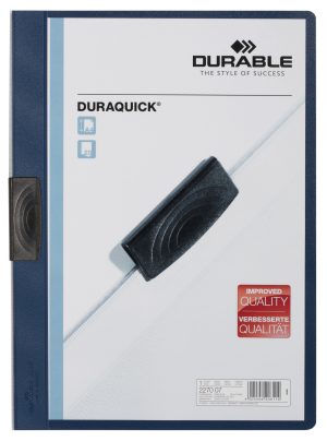 Duraquick®Klemmappe i pp-plast med transparent forside,  for op til 30 A4 ark.
