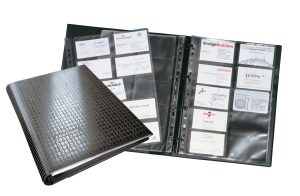 Visifix® centium a4Visitkortmappe A4 med ringmekanisme med plads til 400 visitkort.