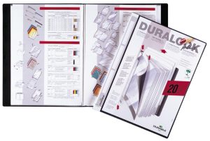 Duralook® plus 20 lommerDemo- og præsentationsmappe med 10 lommer og A4 -lomme på forsiden.