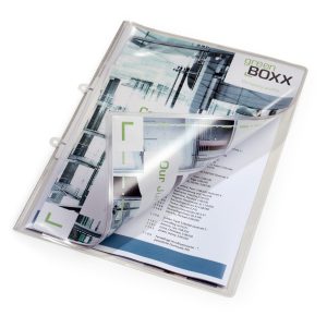 Præsentationsmappe a4 krystalklarMappe med udtrækkelig arkiveringsmekanisme. Ideel til opbevaring af hullede og ikke-hullede papirer sammen i ringbind.