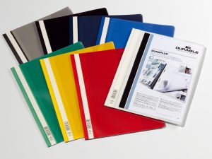 TILBUDSMAPPE A4 DURABLE 25 STK DOBBELT FORSIDE ASS. FARVER