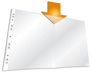 PLASTLOMME A3 TVÆRFORMAT FOLDET TIL A4 10 STK