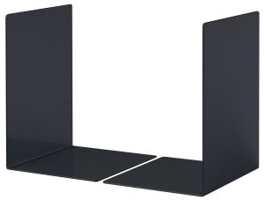 BOGSTØTTE DURABLE METAL SORT 220X160X160MM 2 STK.