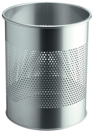Papirkurv metal rundt 15/p 165mmRunde papirkurv med dekorationshuller. Kapacitet 15 liter. Papirkurv metal rundt 15/p 165mmRunde papirkurv med dekorationshuller. Kapacitet 15 liter.