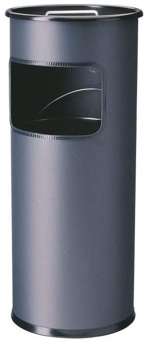 Papirkurv/askebæger metal rundt17-liters papirkurv med integreret 2 liter askebæger. Papirkurv/askebæger metal rundt17-liters papirkurv med integreret 2 liter askebæger.