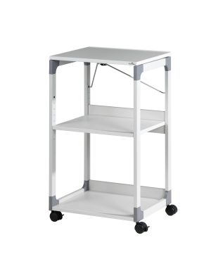 Multimedievogn system overhead/projektorMultimedievogn med tre niveauer. Låget er justerbart, så projektionen kan vinkles nøjagtigt.