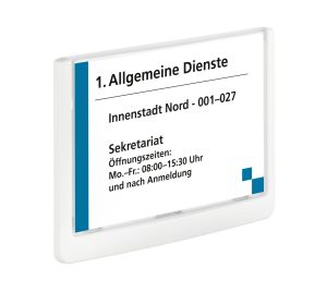 VÆGSKILT A6 CLICK SIGN KLAR DURABLE 149X105MM