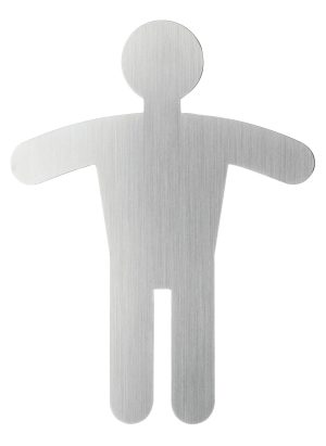 Skilt wc herre-symbol toiletPictogram af rustfrit stål