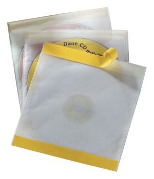 Selvklæbende cd-lommeSelvklæbende CD-lomme med plads til 1-2 CD.