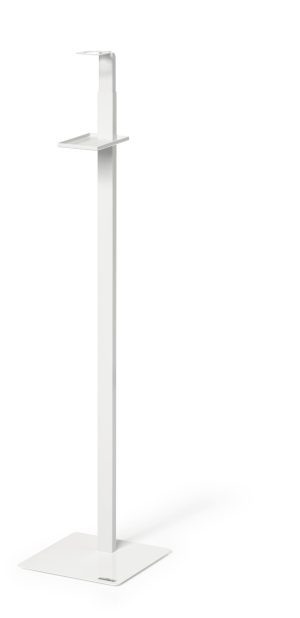 Håndspritdispenser gulvstander basicHåndsprit dispenser gulvstander med fleksibel højdejustering til desinfektionsflasker op til 100 x 130 x 233 mm.