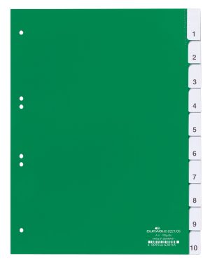Faneblad 10-deltFaneblade i kraftig plast med dobbelte faner, hvor fanepapiret kan udskiftes. A4 format. Faneblad 10-deltFaneblade i kraftig plast med dobbelte faner, hvor fanepapiret kan udskiftes. A4 format.