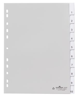 Faneblad a4 10-delt med dobbelte faner med forsideblad ppFaneblade i kraftig pp-plast med dobbelte faner, hvor fanepapiret kan udskiftes.