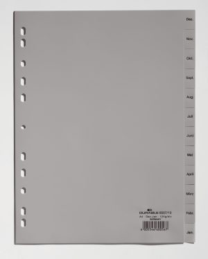 Register dez-janUniversalhullet polypropylen register med trykte faner 1-5. Register dez-janUniversalhullet polypropylen register med trykte faner 1-5.
