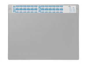 Skriveunderlag 650x520 mm med årskalender og aftagelig overfladeSkriveunderlag med kalender i 4 år. Med anti-genskin og udskiftelig dækplade