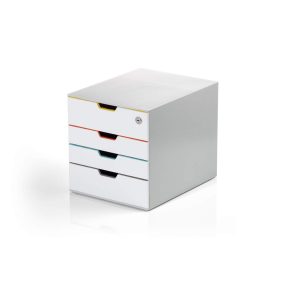 Skuffekabinet varicolor® mix 4 safeSkuffekabinet med 4 skuffer, hvoraf 2 er i XXL-størrelse, med plads til dokumenter, mapper, kataloger, tablets, kabler, blokke og meget andet. Den øverste skuffe kan låses. Skuffekabinet varicolor® mix 4 safeSkuffekabinet med 4 skuffer, hvoraf 2 er i XXL-størrelse, med plads til dokumenter, mapper, kataloger, tablets, kabler, blokke og meget andet. Den øverste skuffe kan låses.