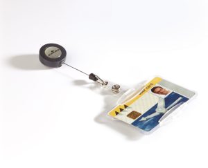 Id-kortholder m yoyoHolder med åben front med plads til 1 stk sikkerhedskort.  10 stk.