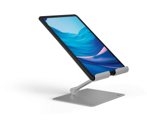 Tablet stand riseTrinløst justerbar stander til tablets. Foldbar, men alligevel stabil i brug