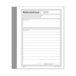 Rekvisitionsbog 2 x 50 sider m. kopi