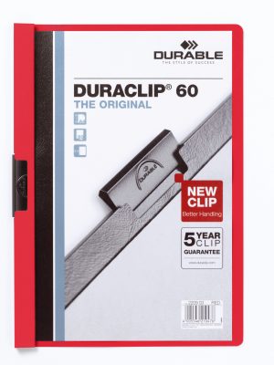 Duraclip® 60Den originale klemmappe med transparent forside, kan rumme op til 60 A4 sider.