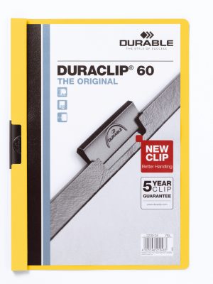Duraclip® 60Den originale klemmappen med transparent forside,  for op til 60 A4 ark.