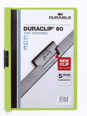 Duraclip® 60Den originale klemmappe med transparent forside, kan rumme op til 60 A4 sider.