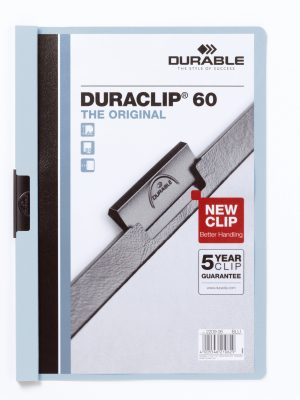 Duraclip® 60Den originale klemmappen med transparent forside,  for op til 60 A4 ark.