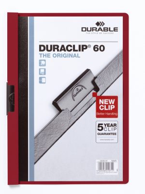 Duraclip® 60Den originale klemmappe med transparent forside, kan rumme op til 60 A4 sider.