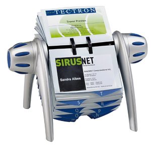 Visifix®flip vegasRullekartotek til visitkort med 200 lommer med plads til 400 visitkort.