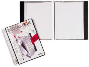 Displaybog duralook® plus a4 40 lommerMed printbar rygetiket og transparent lomme på forsiden. Med 40 displaylommer/ rygbredde: 25 mm
