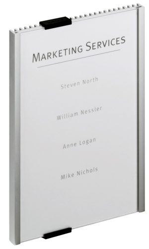 Info sign 149x210mm (a5 høj)Dør og vægskilte i aluminium og frontplade i akryl. Design indstiksetiket med gratis skabelon. 1 stk