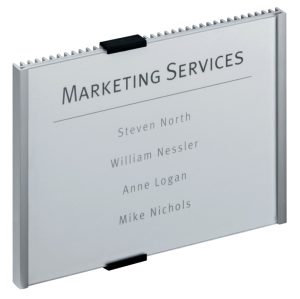 Info sign 210x149mm (a5)Dør og vægskilte i aluminium og frontplade i akryl. Design indstiksetiket med gratis skabelon. 1 stk