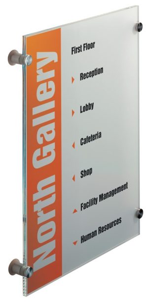 Crystal sign 297x420mm (a3 høj)Elegant dør-og vægskilte i klar akryl med dekorative skruer. Design indstiksetiket med gratis skabelon. 1 stk