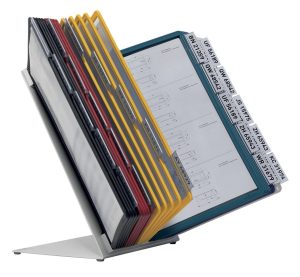 Vario® table 30Komplet registersystem med bordstativ af metal og 30 A4-lommer i polypropylen.