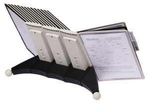 Sherpa® table 10Komplet registersystem med bordstativ og 10 A4-lommer i polypropylen.