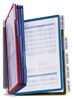 Vario® wall 10Komplet registersystem med vægstativ af metal og 10 A4-lommer i polypropylen. Vario® wall 10Komplet registersystem med vægstativ af metal og 10 A4-lommer i polypropylen.
