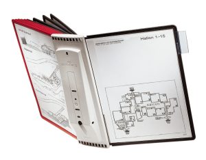 Sherpa® wall 10Komplet registersystem med vægstativ og 10 A4-lommer i polypropylen.