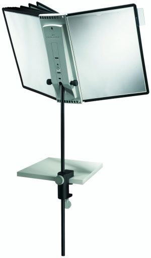 Sherpa® desk clamp 10Komplet sæt med arm med bordklemme og 10 stk lommer i A4.