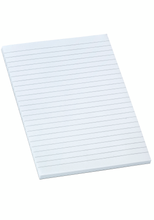 Bantex Standardblok, A5, Linjeret, Uhullet