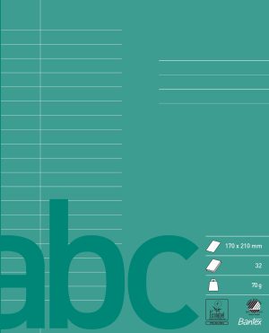 Bantex Skolehæfte 17X21 20 Linjer, Mørkegrøn