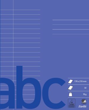 Bantex Skolehæfte 17X21 20 Linjer, Mørk Lilla
