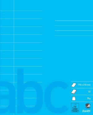 Bantex Skolehæfte 17X21 13 Linjer, Blå