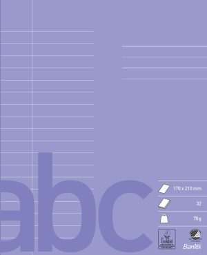 Bantex Skolehæfte 17X21 18 Linjer, Lys Lilla