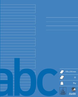 Bantex Skolehæfte 17X21 24 Linjer, Koboltblå