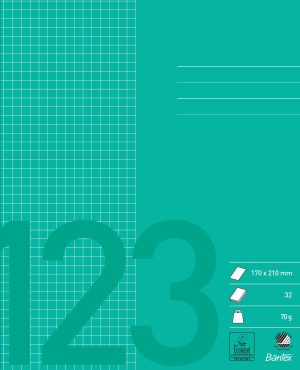 Bantex Skolehæfte 17X21 5X5 Kvadreret, Græsgrøn